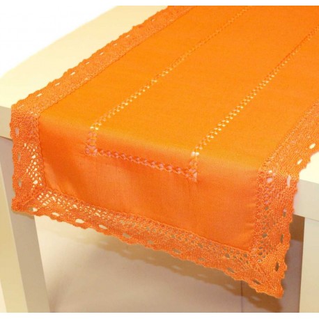 Ubrus celoroční Vintage colour oranžový obdélník 40 x 90 cm
