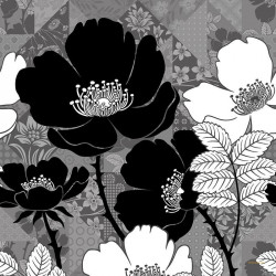 Dekorační polštář Flora black 45x45cm