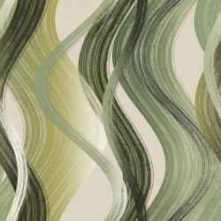 Dekorační látka Vlny zelené š.150cm-zbytek 1,10metru
