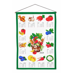Kalendář textilní Zelenina 2024 bez hůlky