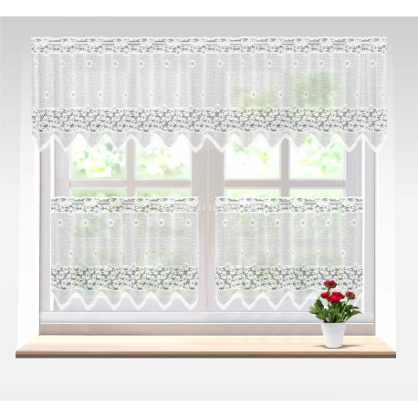Záclona žakárová Flora vitráž 