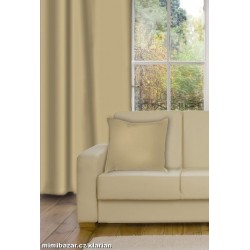 Hotový závěs zatemňovací béžový 145x 285 cm + řasící stuha