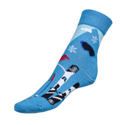 Ponožky Lyže-snowboard modrá