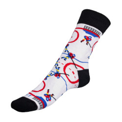 Ponožky dětské Hokej bílá, černá, červená, modrá