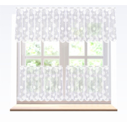Záclona žakárová Kroužky vitrážka bílá cena od