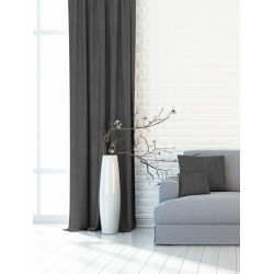 Hotové závěsy zatemňovací Blackout Melír tmavě šedý 145 x 250cm