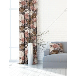 Závěsy dekorační Pivoňka béžová - více rozměrů