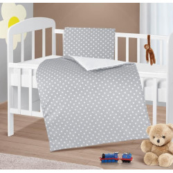 Peřinka a polštářek pro kojence Šedá,Bílá