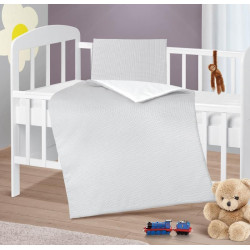 Peřinka a polštářek pro kojence Šedá,Bílá