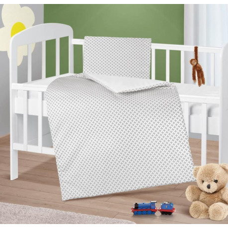 Peřinka a polštářek pro kojence Šedá,Bílá