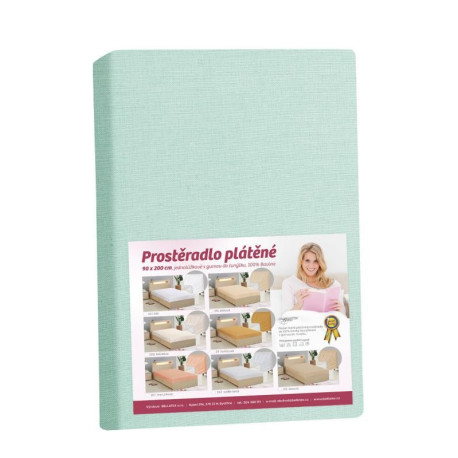 Prostěradlo plátěné Mentolová