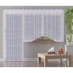 Hotová záclona Edison bílá - komplet s balkonovým oknem