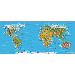 Fototapeta vliesová mapa světa 202x90cm 
