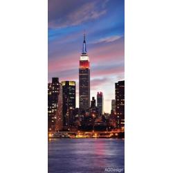 Fototapeta vliesová západ slunce v New Yorku 90 x 202 cm AG Design FTN V 2887