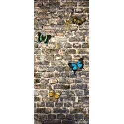 Fototapeta vliesová motýl na zdi 90 x 202 cm AG Design FTN V 2905