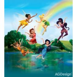 Fototapeta vliesová Disney víly u duhy 180 x 202 cm AG Design FTDN XL 5130