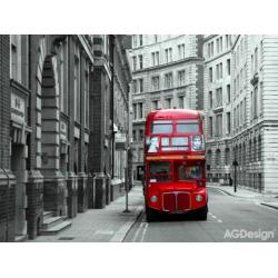 Fototapeta vliesová Londýnský autobus 360 x 270cm AG Design FTN XXL 1132