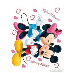 Samolepka na zeď Disney Minnie a Mickey pusy 65 x 85 cm AG Design DK 882